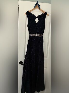 Mother of the Bride/Groom Navy Blue Dress & Purse, sz 8/10